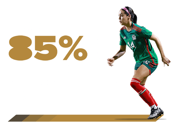 More than 85% of our players have national team experience